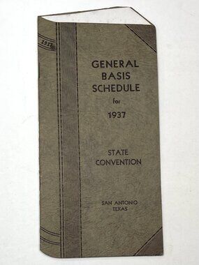 40th Annual State Convention Texas Association of Insurance Agents 1937 Program